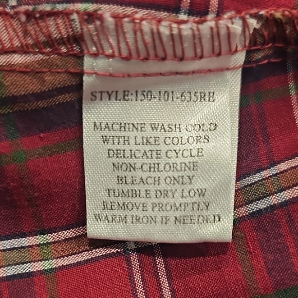 Roper Women's Long Sleeve Wine/Burgundy/Maroon Plaid Western Shirt, Pearl Snaps - Picture 8 of 9